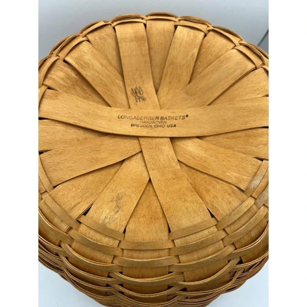 🌼Longaberger 1996 Wildflower Hostess Basket w/Protector–Classic & Collectible🌼